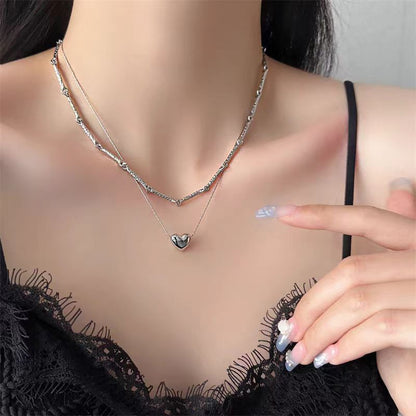 Heart / Moon Pendant Necklace