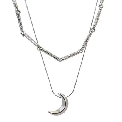 Heart / Moon Pendant Necklace