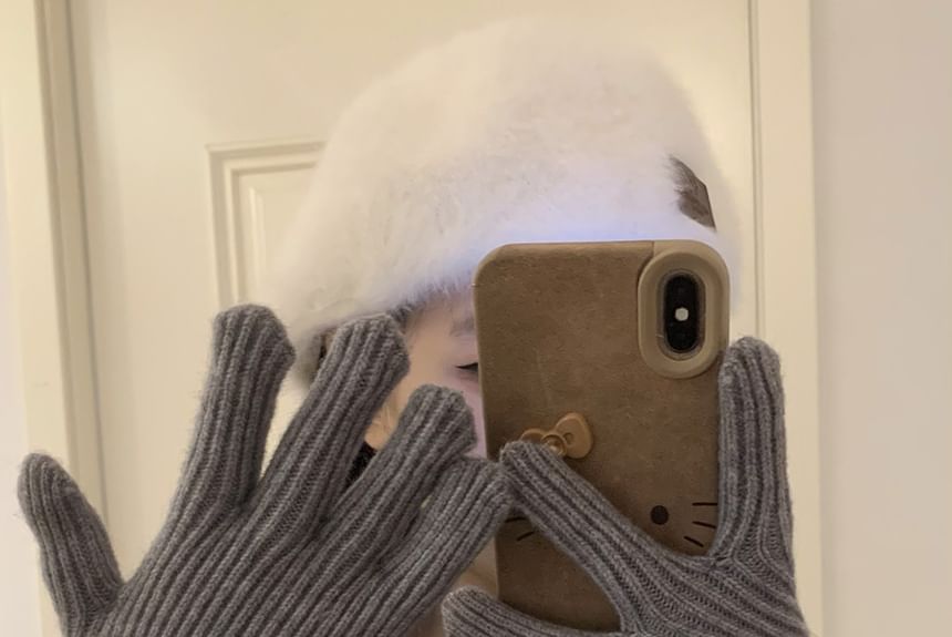 Color Block Knit Gloves