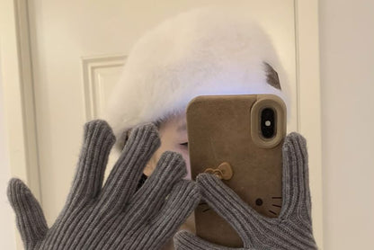 Color Block Knit Gloves