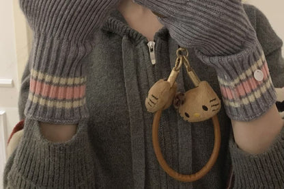 Color Block Knit Gloves