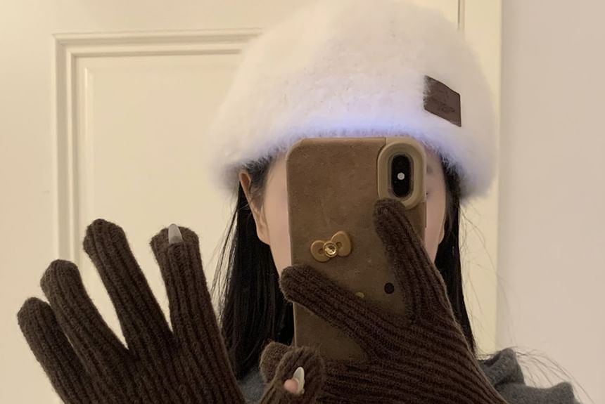 Color Block Knit Gloves