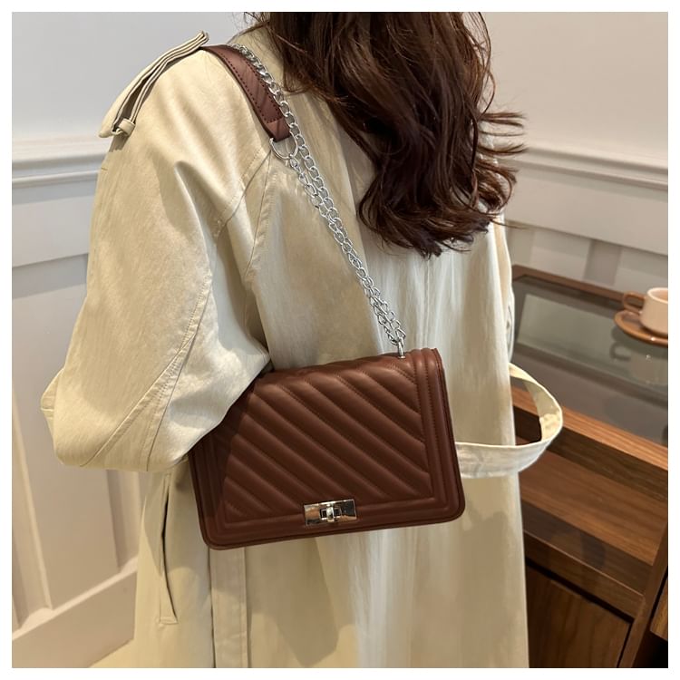 Quilted Buckle Shoulder Bag