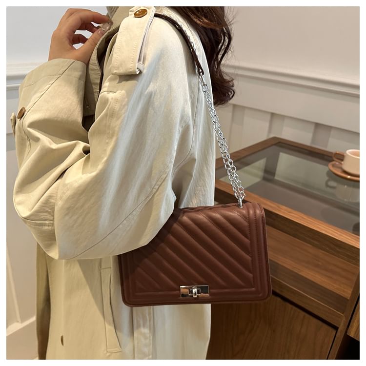 Quilted Buckle Shoulder Bag