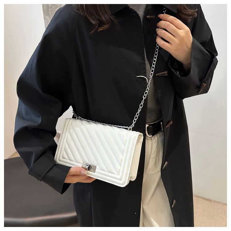 Quilted Buckle Shoulder Bag