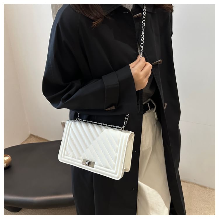 Quilted Buckle Shoulder Bag