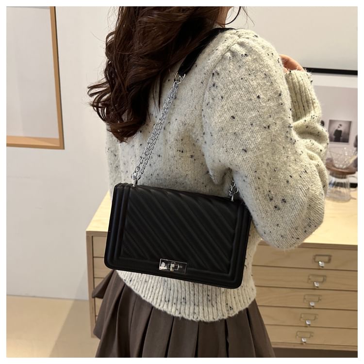 Quilted Buckle Shoulder Bag