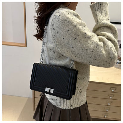 Quilted Buckle Shoulder Bag