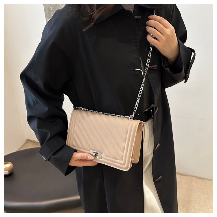 Quilted Buckle Shoulder Bag