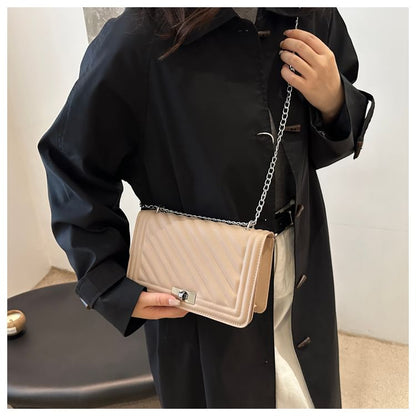 Quilted Buckle Shoulder Bag