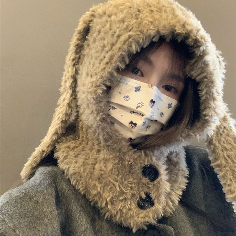 Rabbit Ear Chenille Balaclava