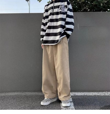 Mid Rise Plain Wide Leg Cargo Pants