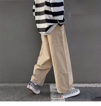 Mid Rise Plain Wide Leg Cargo Pants