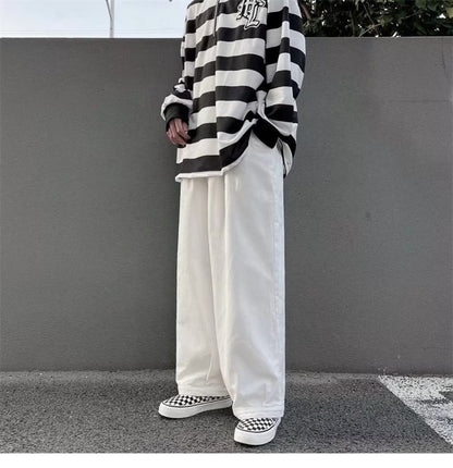 Mid Rise Plain Wide Leg Cargo Pants