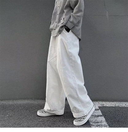 Mid Rise Plain Wide Leg Cargo Pants