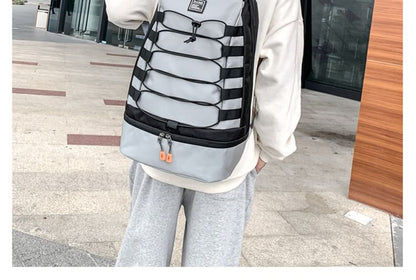 Lettering Applique Laptop Backpack