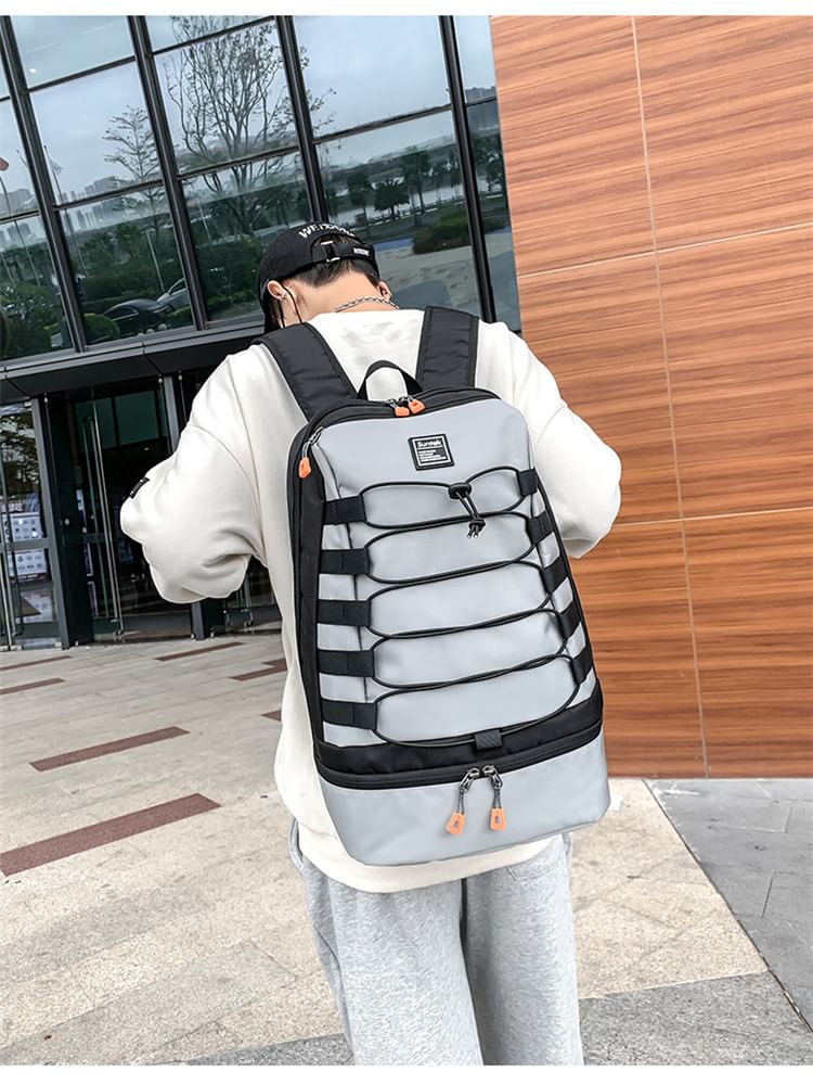 Lettering Applique Laptop Backpack