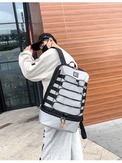 Lettering Applique Laptop Backpack