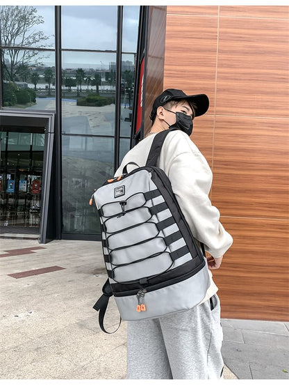 Lettering Applique Laptop Backpack