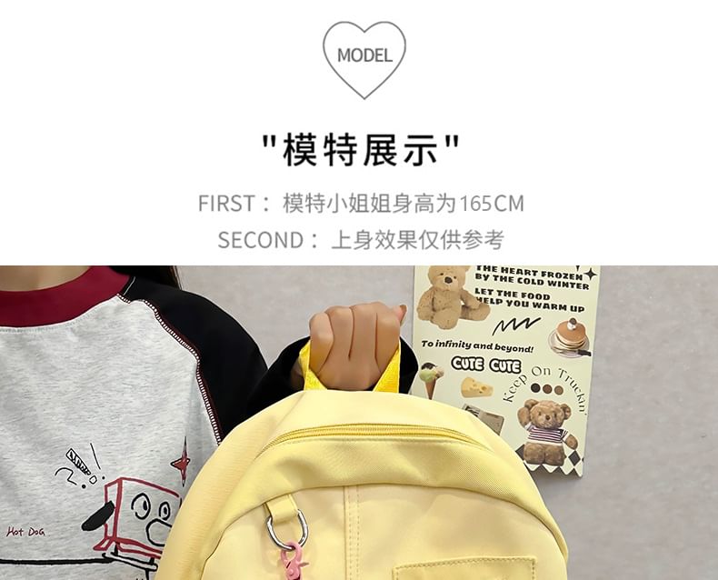 PVC Panel Nylon Laptop Backpack / Bag Charm / Badge / Set