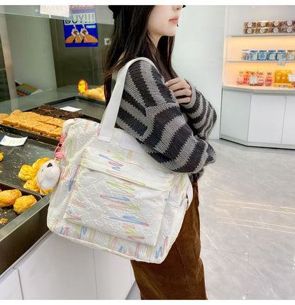 Embroidered Nylon Laptop Backpack / Tote Bag / Pencil Case / Bag Charm / Set