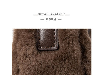 Plain Fluffy Shoulder Bag