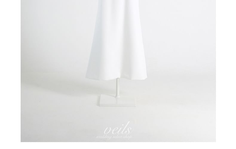 Elbow-Sleeve Off Shoulder Plain Mermaid Evening Gown