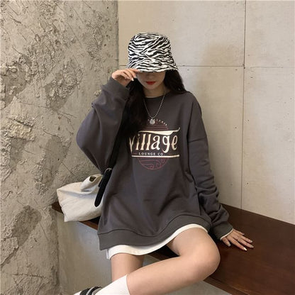 Crewneck Lettering Sweatshirt