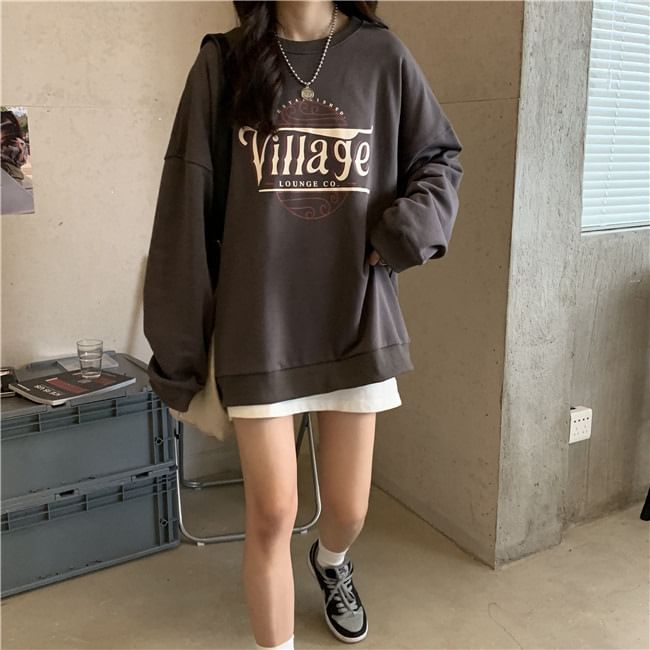 Crewneck Lettering Sweatshirt