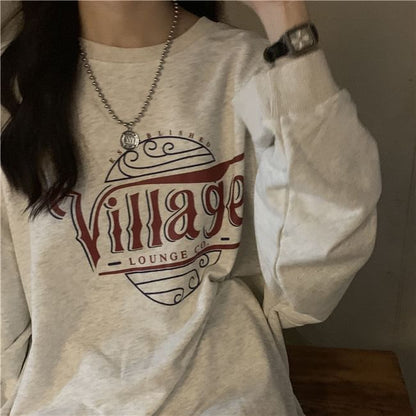 Crewneck Lettering Sweatshirt