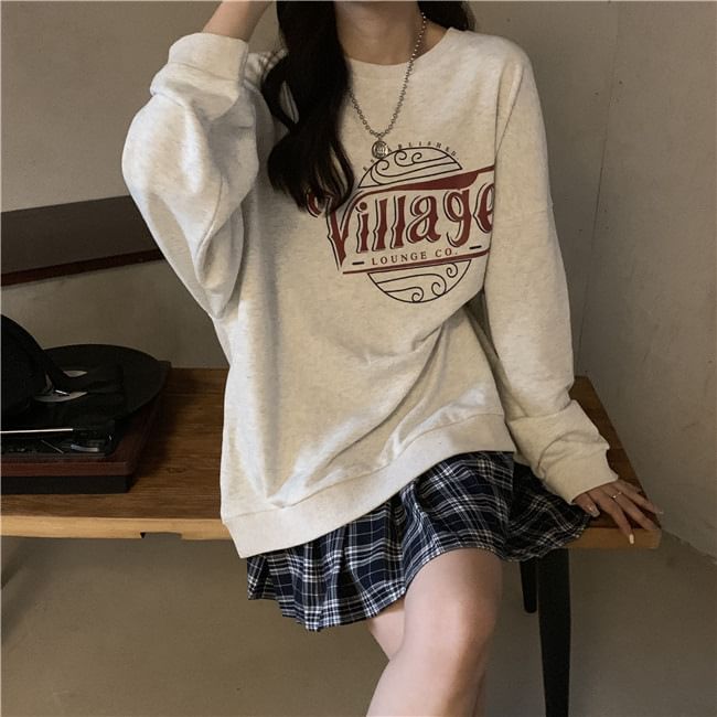 Crewneck Lettering Sweatshirt