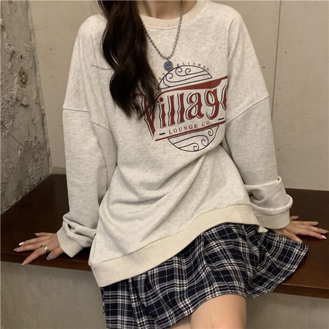 Crewneck Lettering Sweatshirt