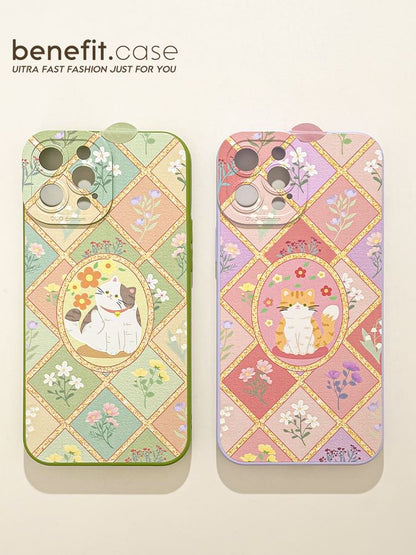 Cat Floral Phone Case
