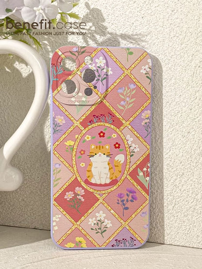 Cat Floral Phone Case