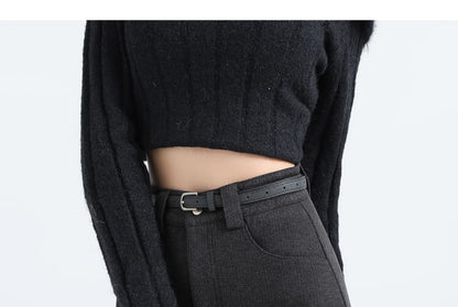 High Rise Plain Mini A-Line Skirt