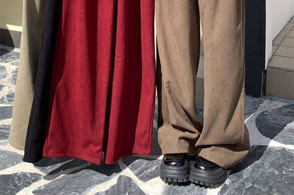 High Waist Plain Baggy Cargo Pants
