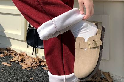 High Waist Plain Baggy Cargo Pants