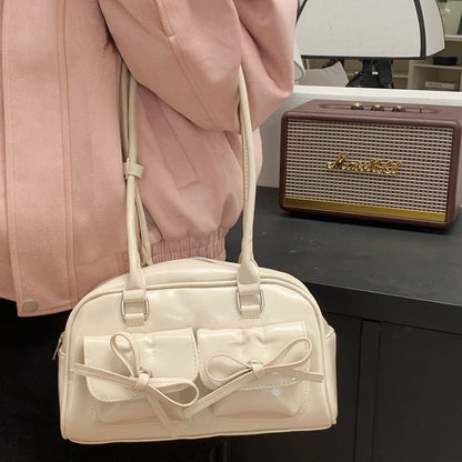 Bow Multi-Pocket Tote Bag