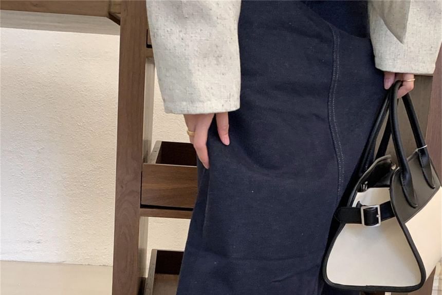 Chunky Heel Square Toe T-Strap Plain Faux Leather Mary Jane Pumps