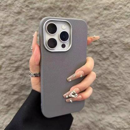 Plain Leather Case Faux Phone