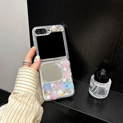 Rose Rhinestone Phone Case Mirrored