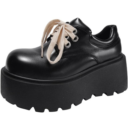 Lace-Up Platform Derby Shoes