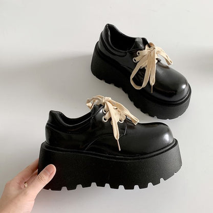 Lace-Up Platform Derby Shoes