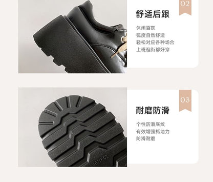 Lace-Up Platform Derby Shoes