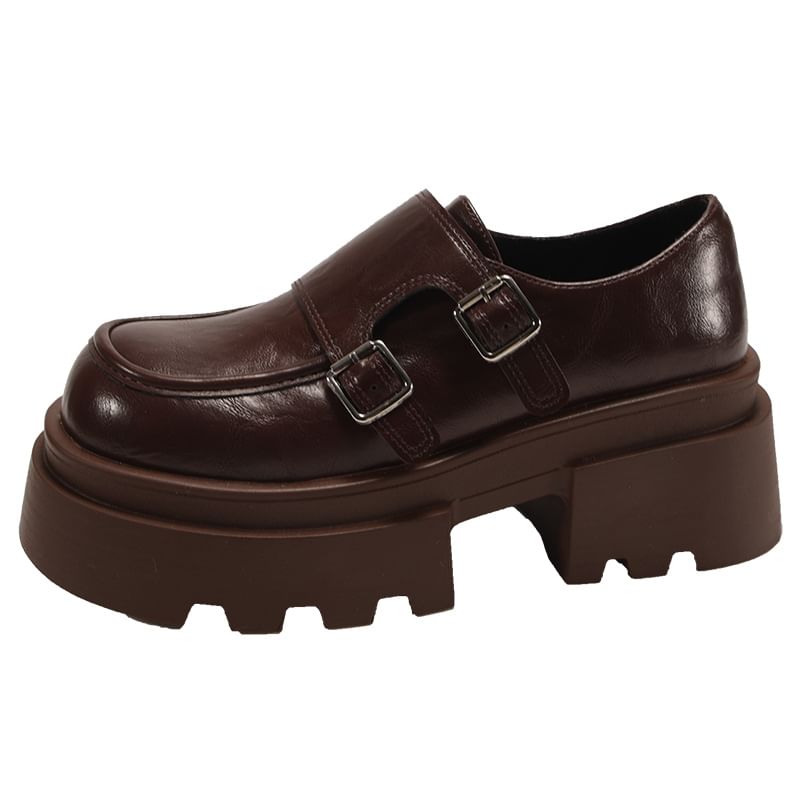 Platform Monk Strap Loafers