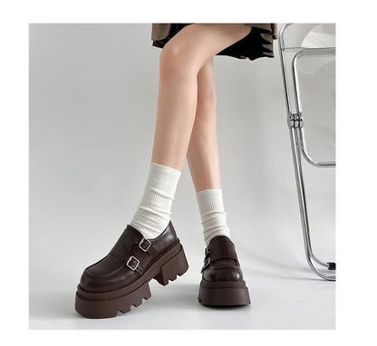 Platform Monk Strap Loafers