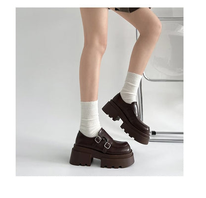 Platform Monk Strap Loafers