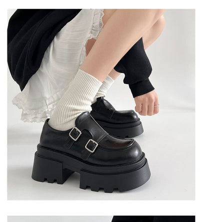 Platform Monk Strap Loafers