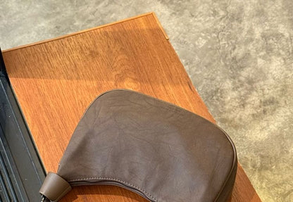Plain Faux Suede Shoulder Bag