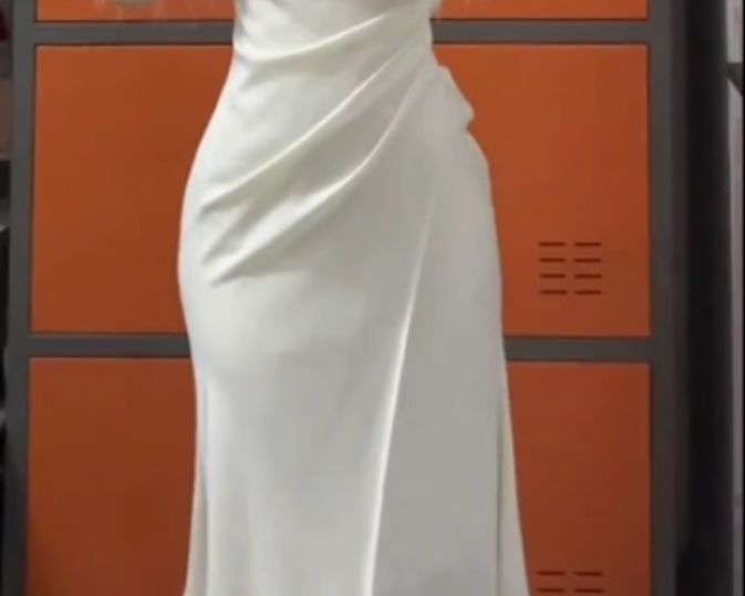 Off-Shoulder Fluffy Trim Ruche Mermaid Evening Gown